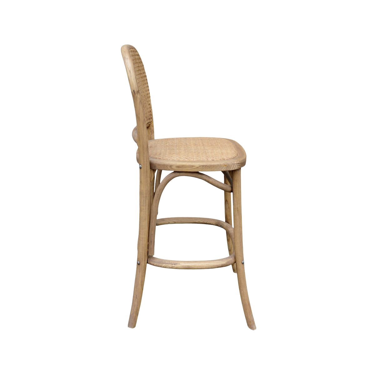 Oak Counter Chair w Cane Back