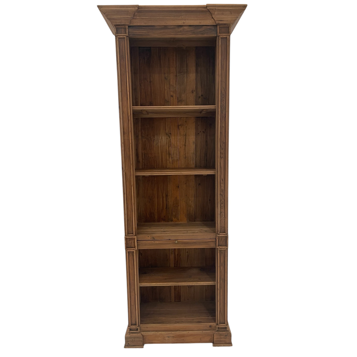 Single Open Bookcase in Old Pine