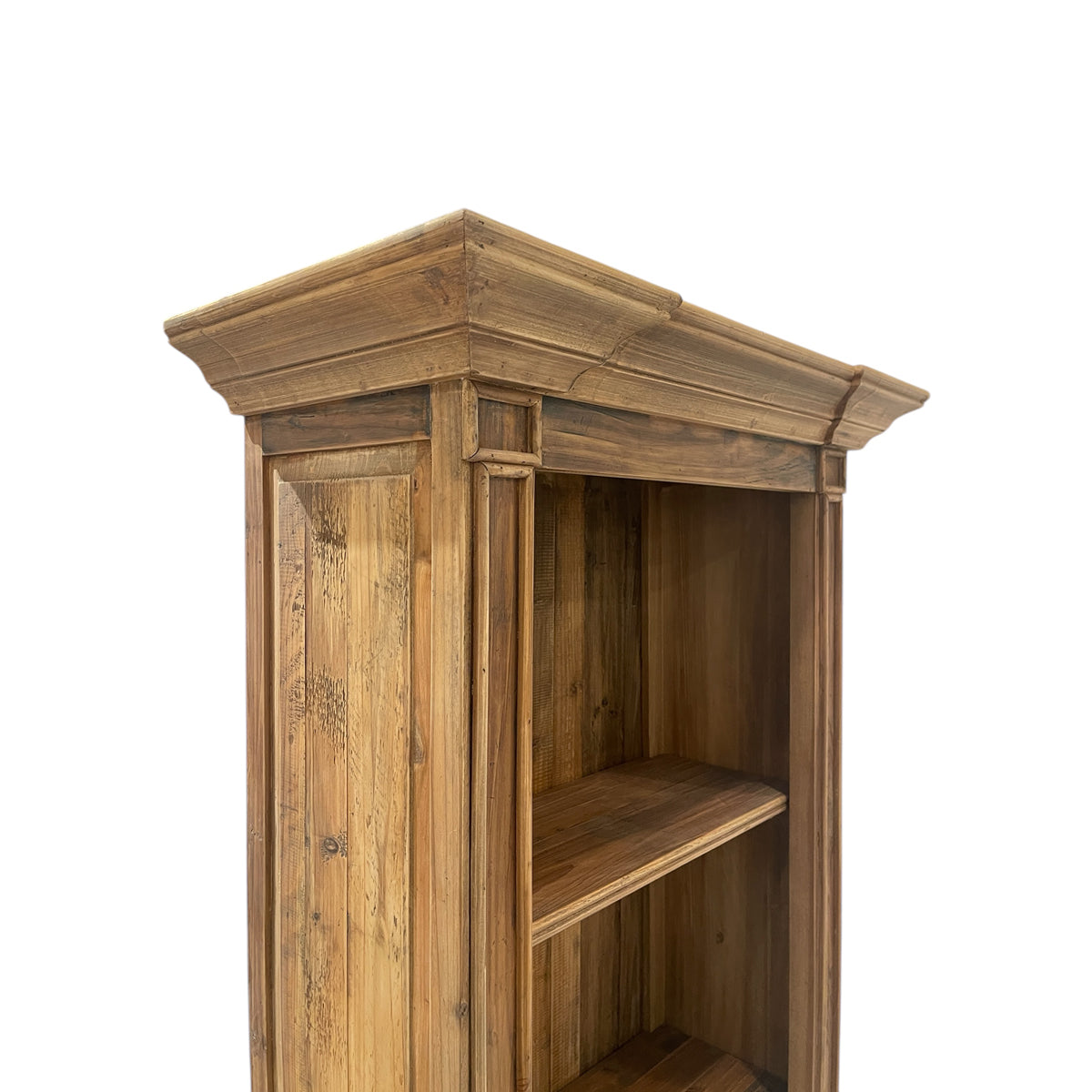 Single Open Bookcase in Old Pine