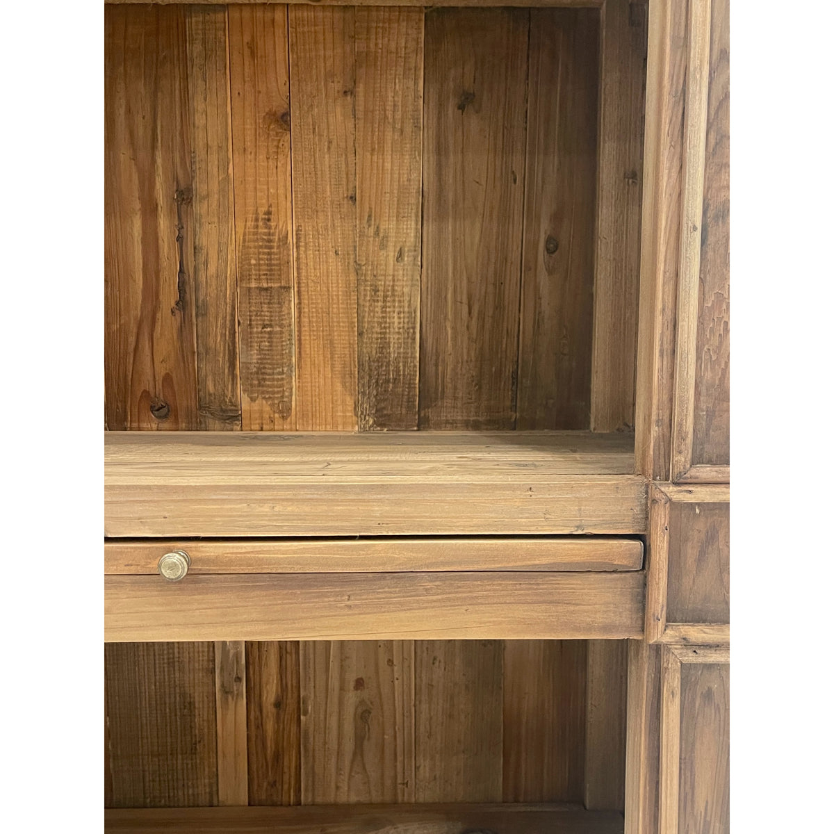 Single Open Bookcase in Old Pine