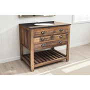 Old Pine Single Vanity with Black Granite