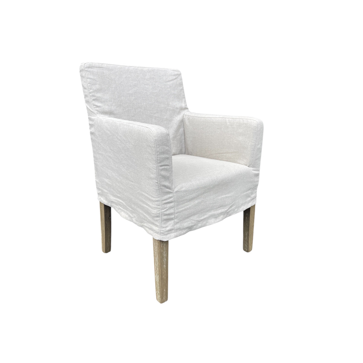 Slipcovered Armchair in Ecru Linen