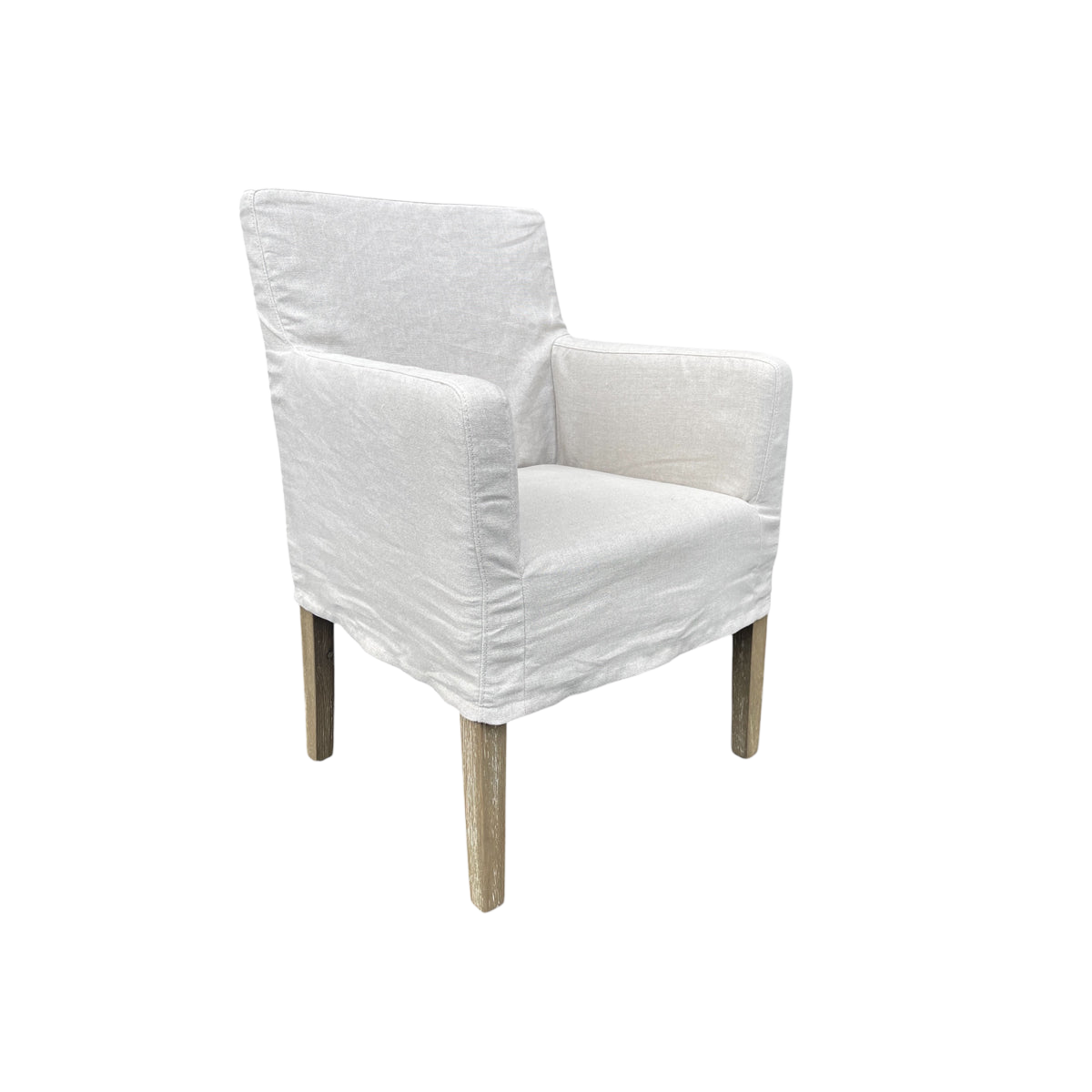 Slipcovered Armchair in Ecru Linen