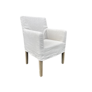 Slipcovered Armchair in Ecru Linen