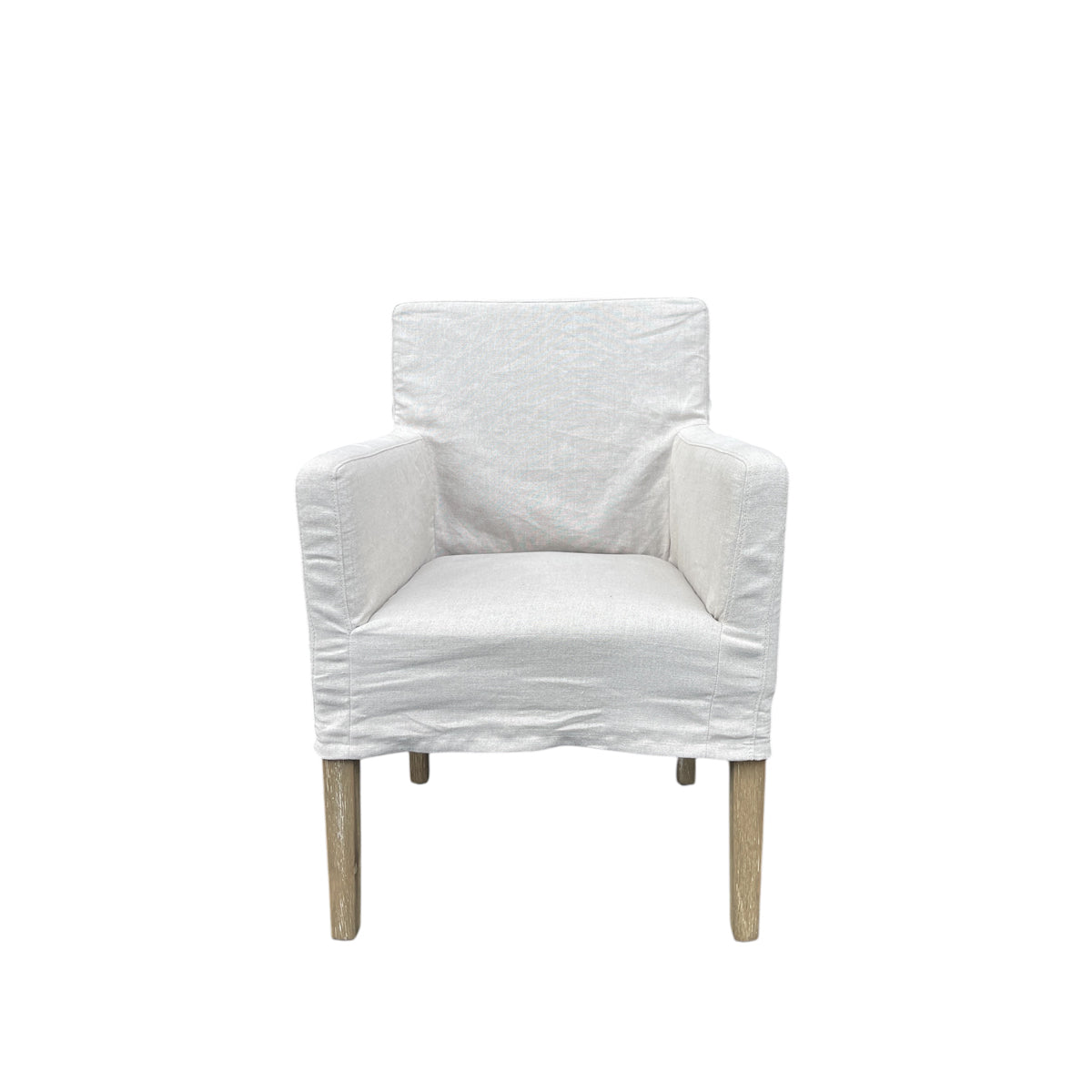 Slipcovered Armchair in Ecru Linen