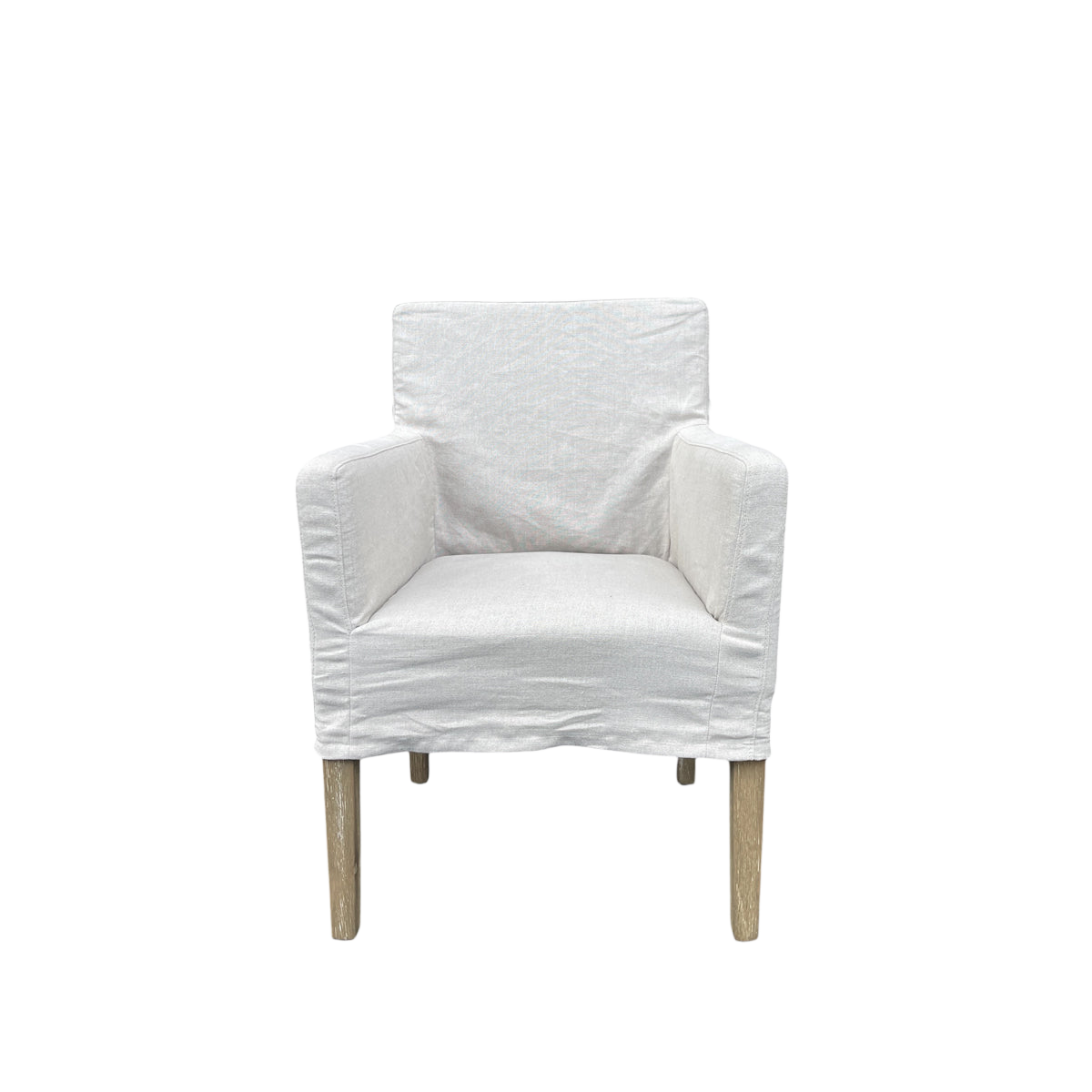 Slipcovered Armchair in Ecru Linen