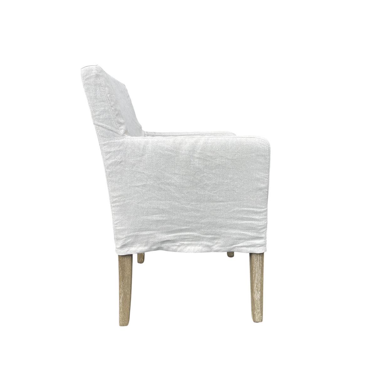 Slipcovered Armchair in Ecru Linen