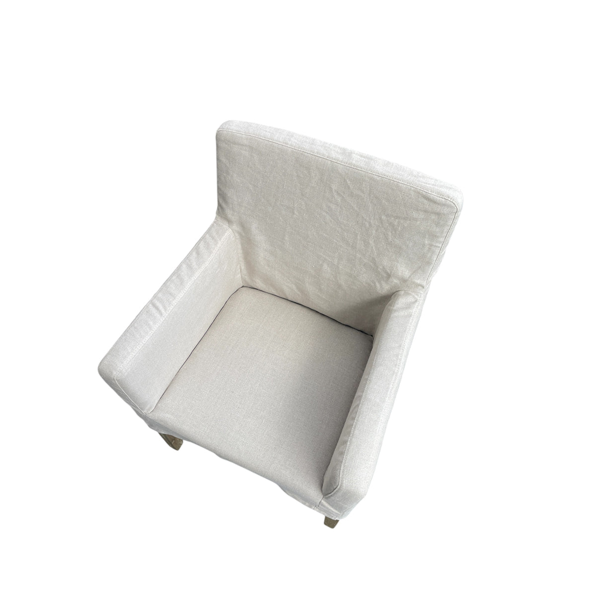 Slipcovered Armchair in Ecru Linen