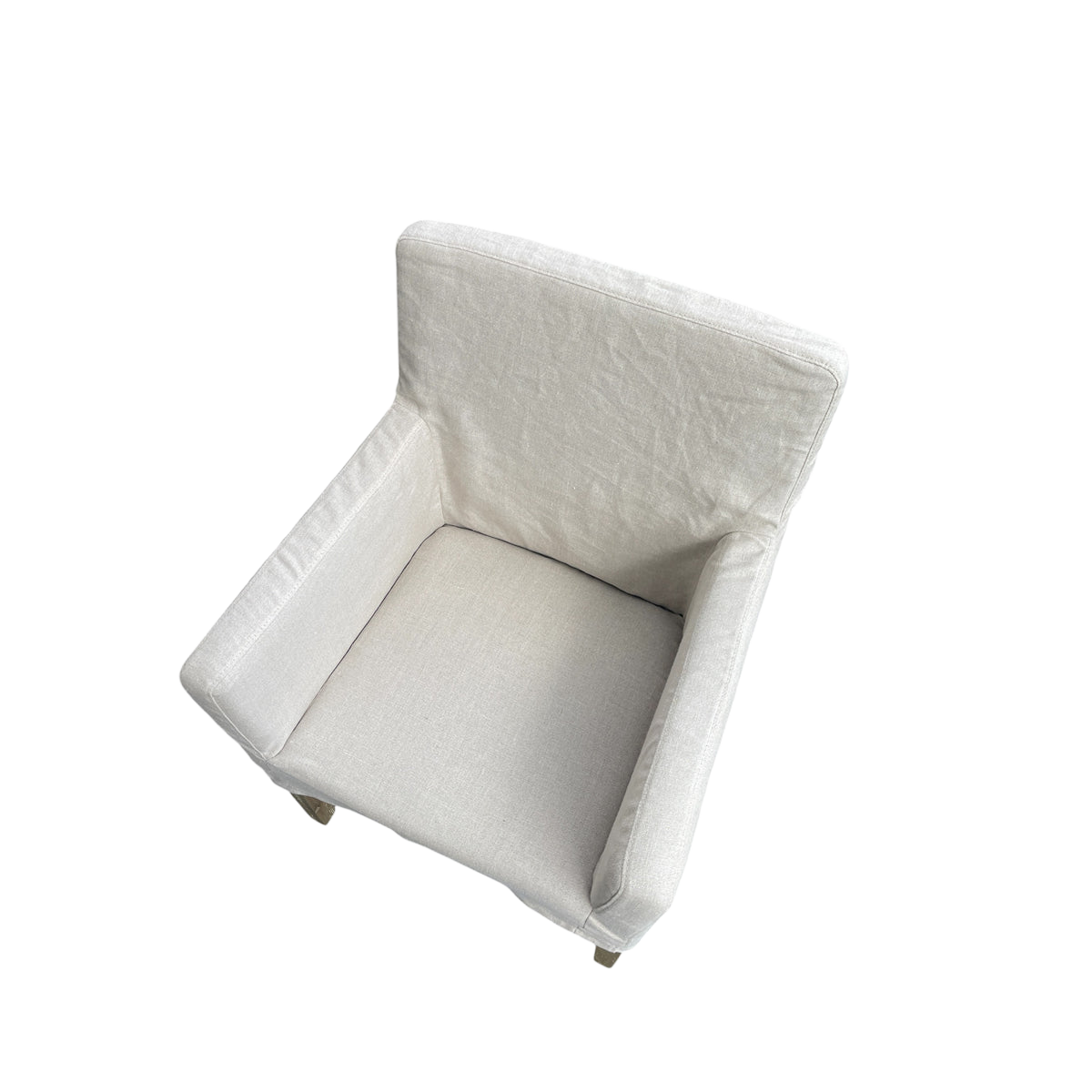 Slipcovered Armchair in Ecru Linen