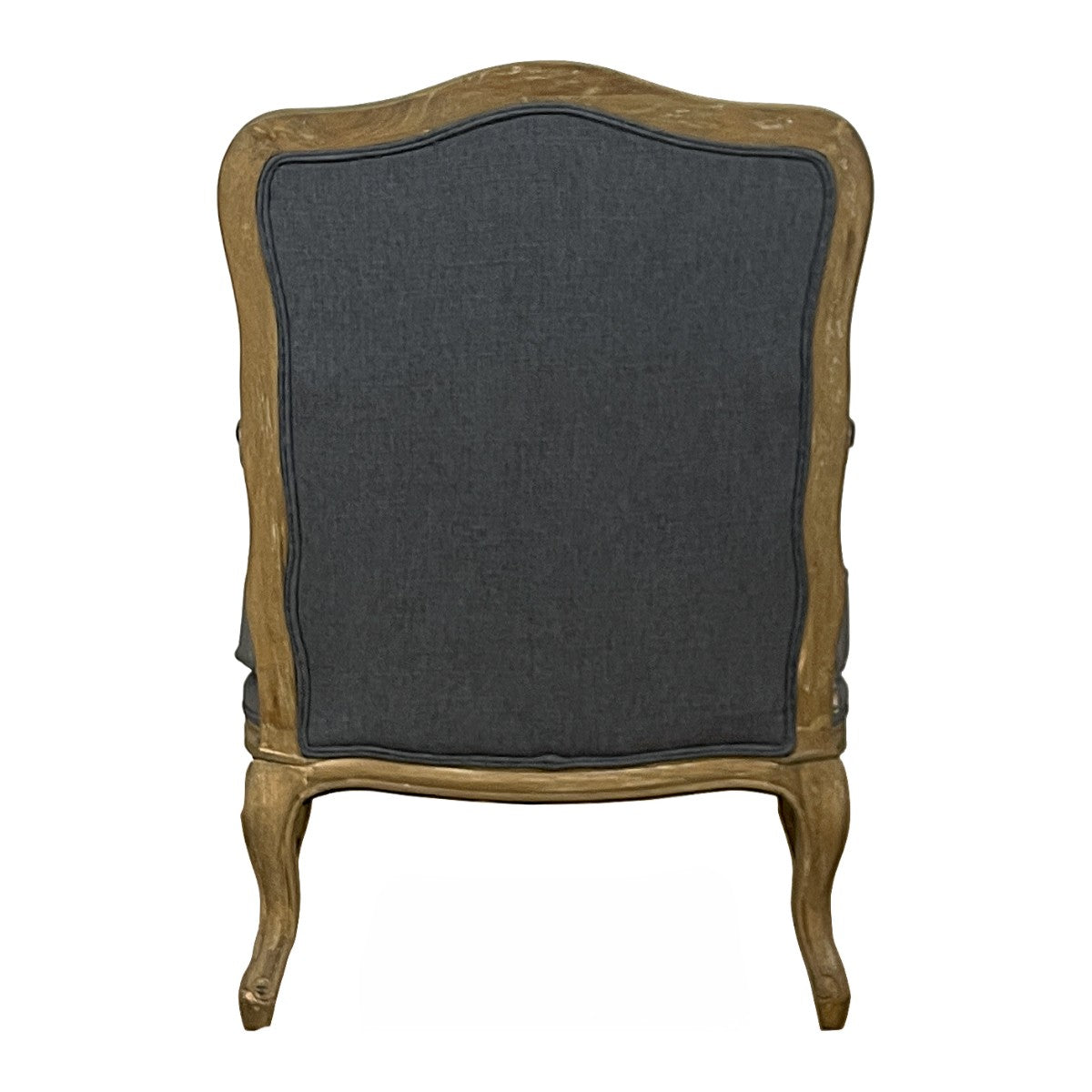 Linen Chair in French Blue with Oak Frame