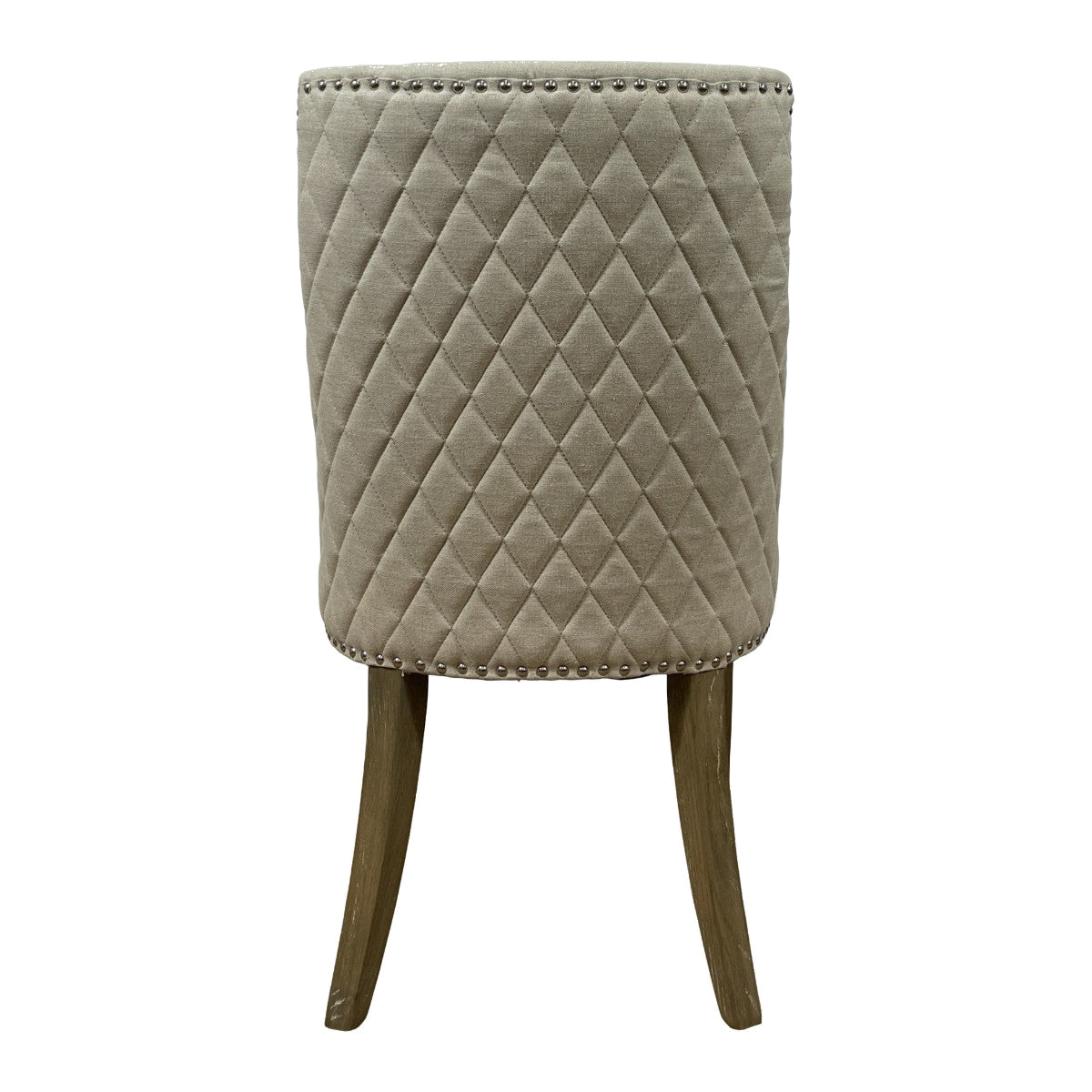 Linen Side Chair w/ Chrome Detail