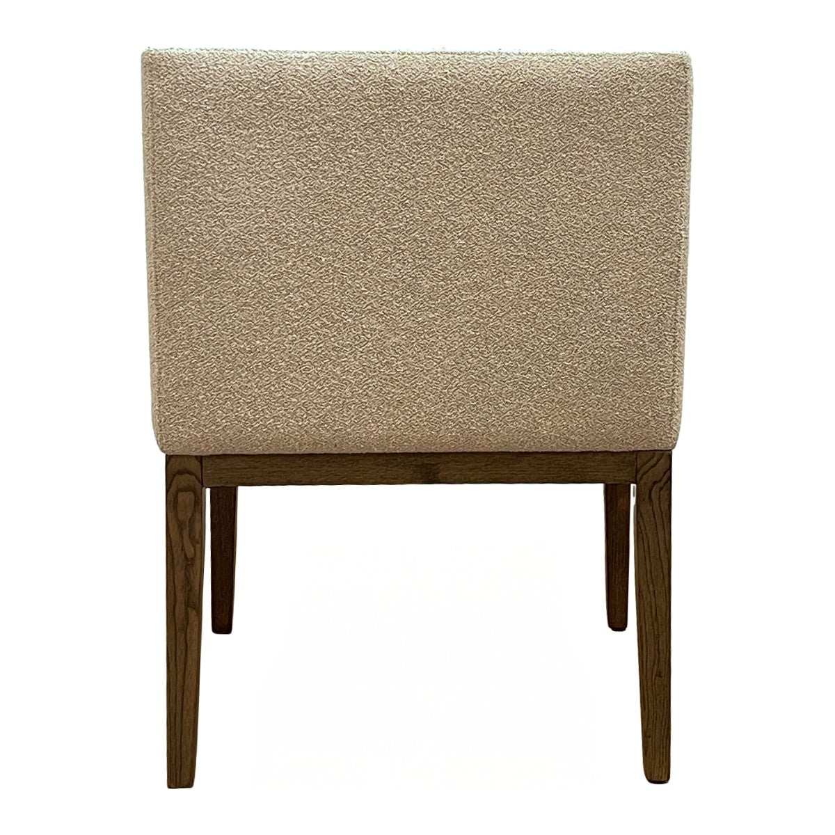 Compact fully upholstered dining armchair on an ashwood frame