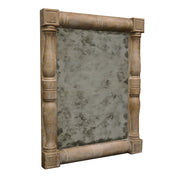Column Wood Mirror with Heavy Distressing