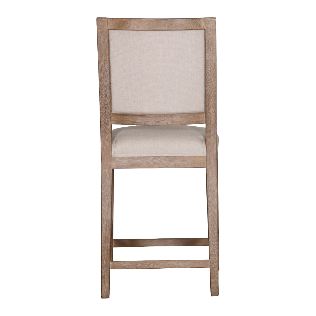 Ecru Linen Counter Chair with Oak Frame
