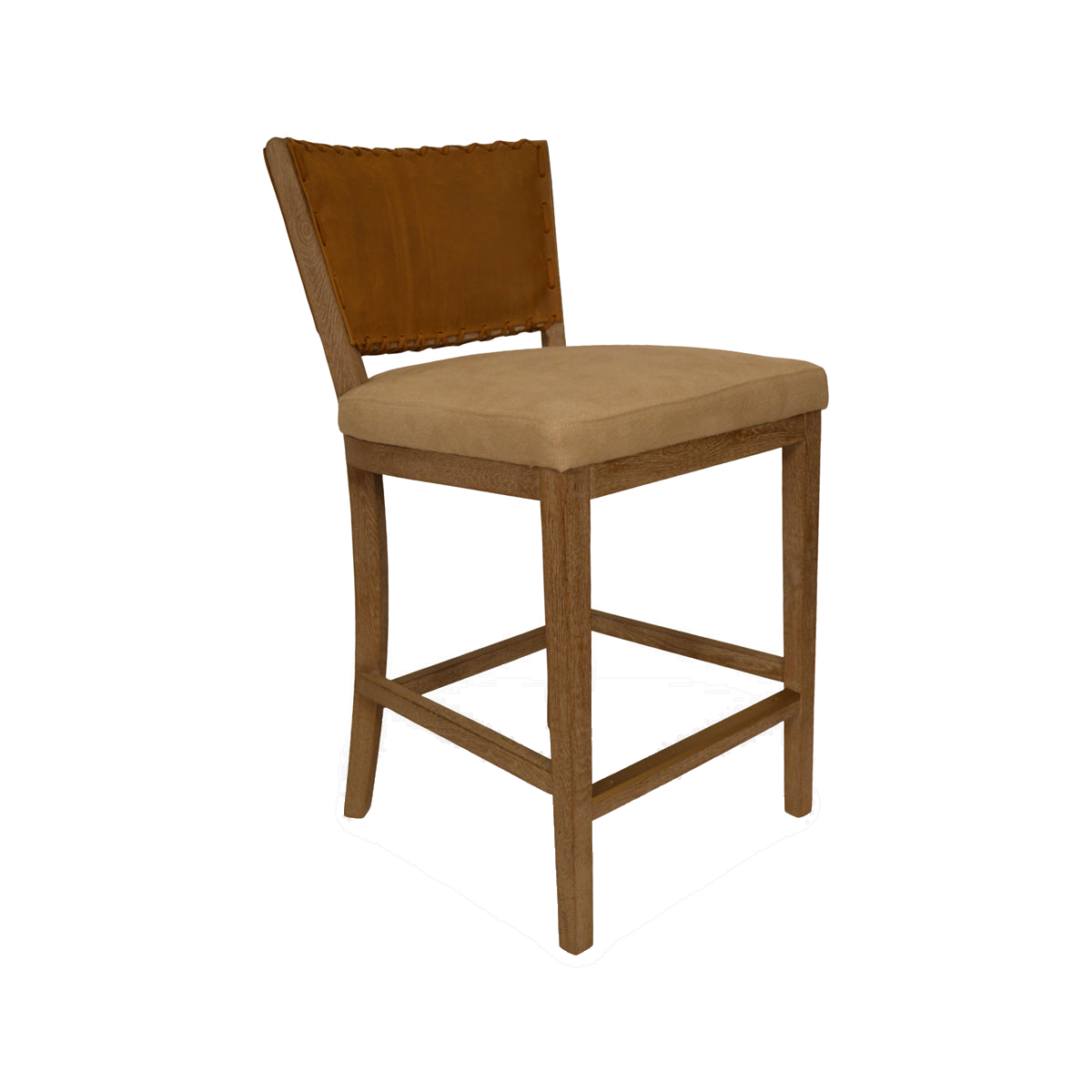 Garcia Counter Chair Brown Leather