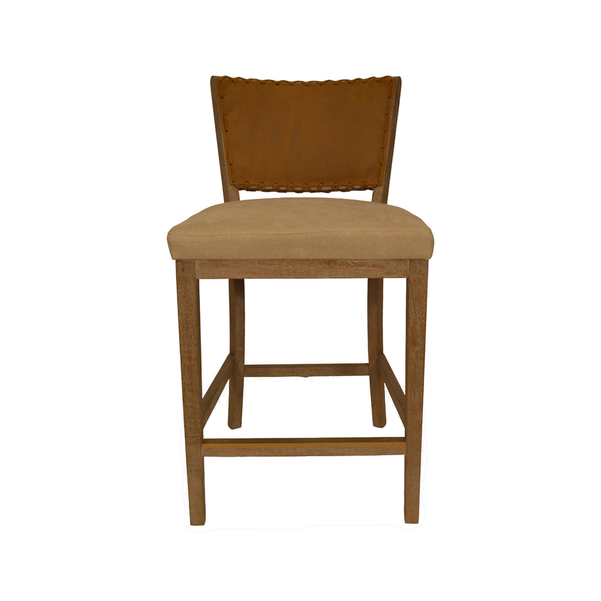 Garcia Counter Chair Brown Leather