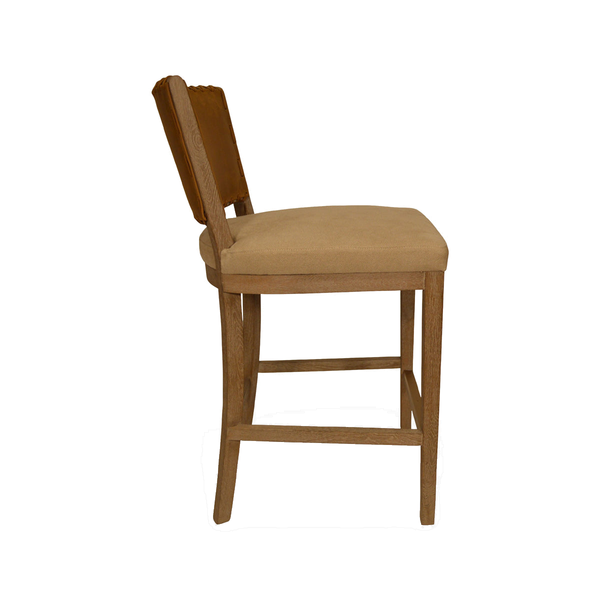 Garcia Counter Chair Brown Leather