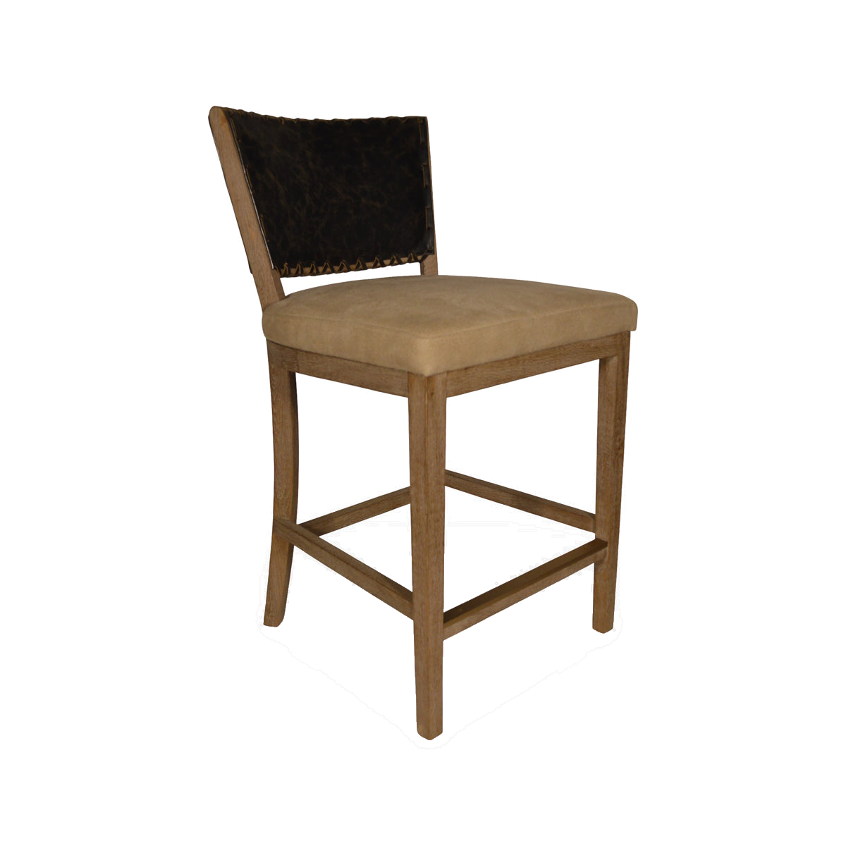 Garcia Counter Chair Black Leather