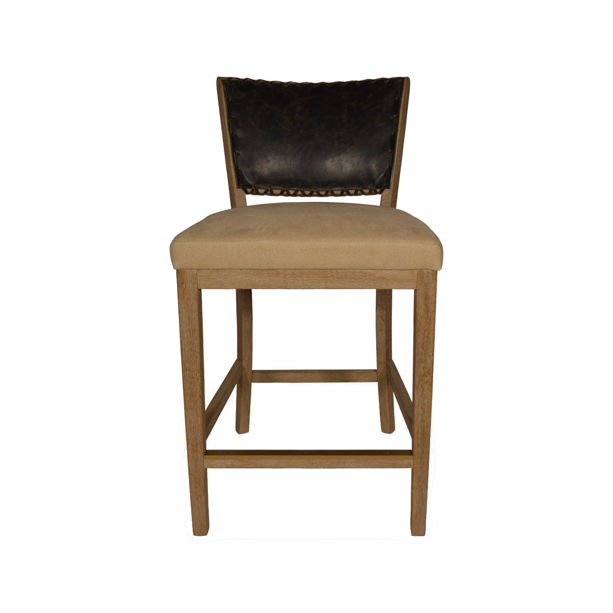 Garcia Counter Chair Black Leather