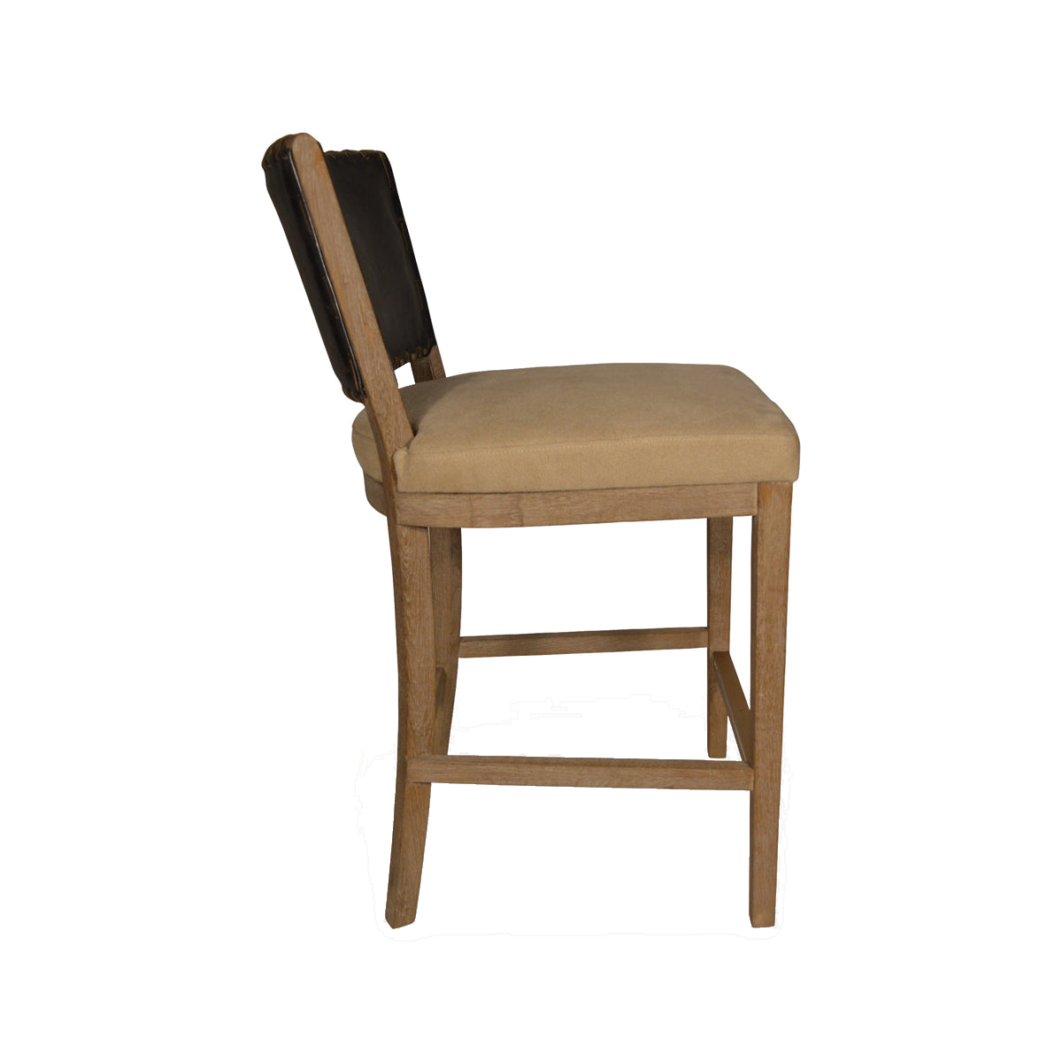 Garcia Counter Chair Black Leather