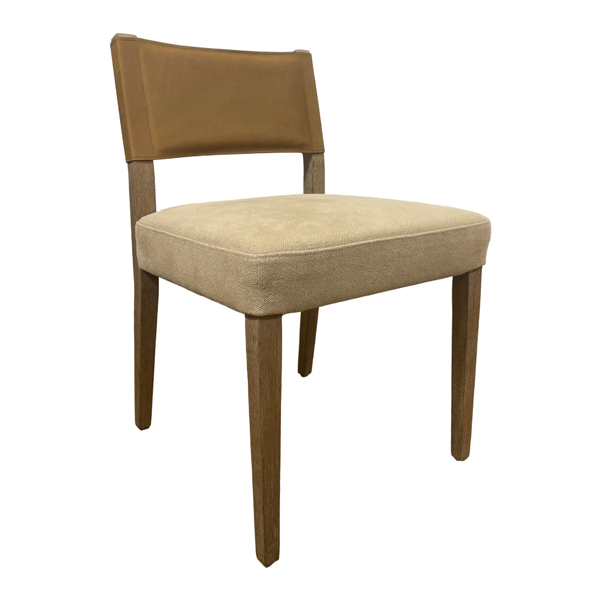 Brown Leather Back Side Chair