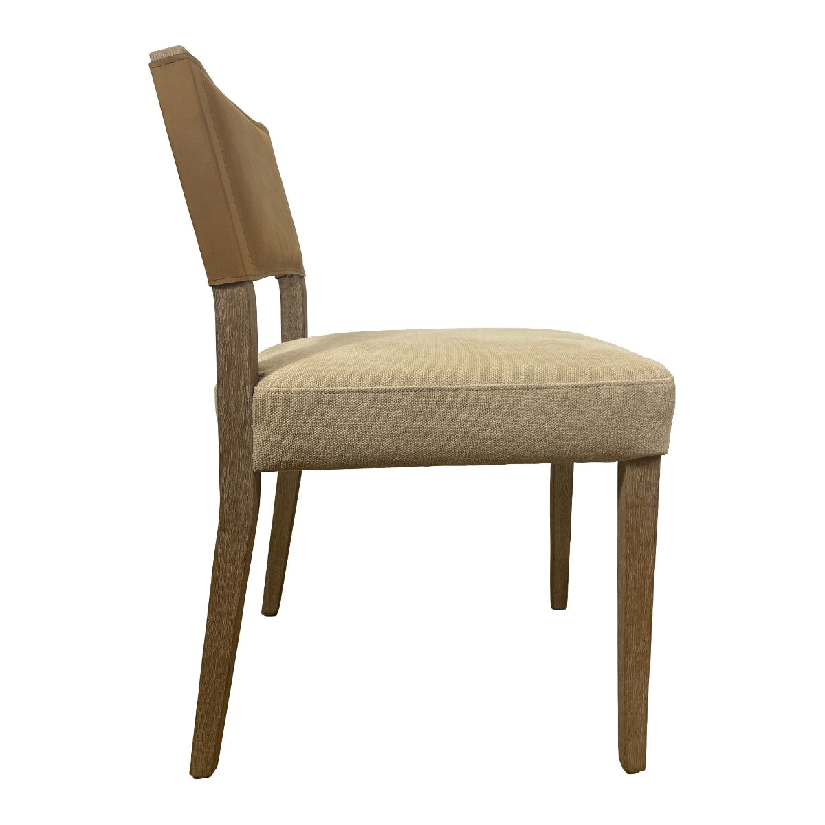 Brown Leather Back Side Chair