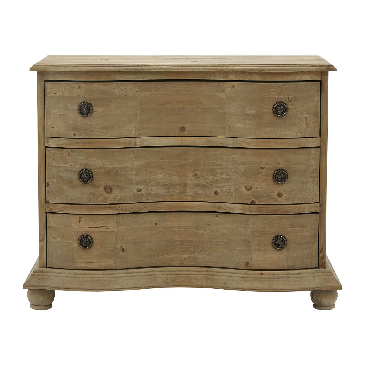 Pine Three-Drawer Chest in Natural Pine