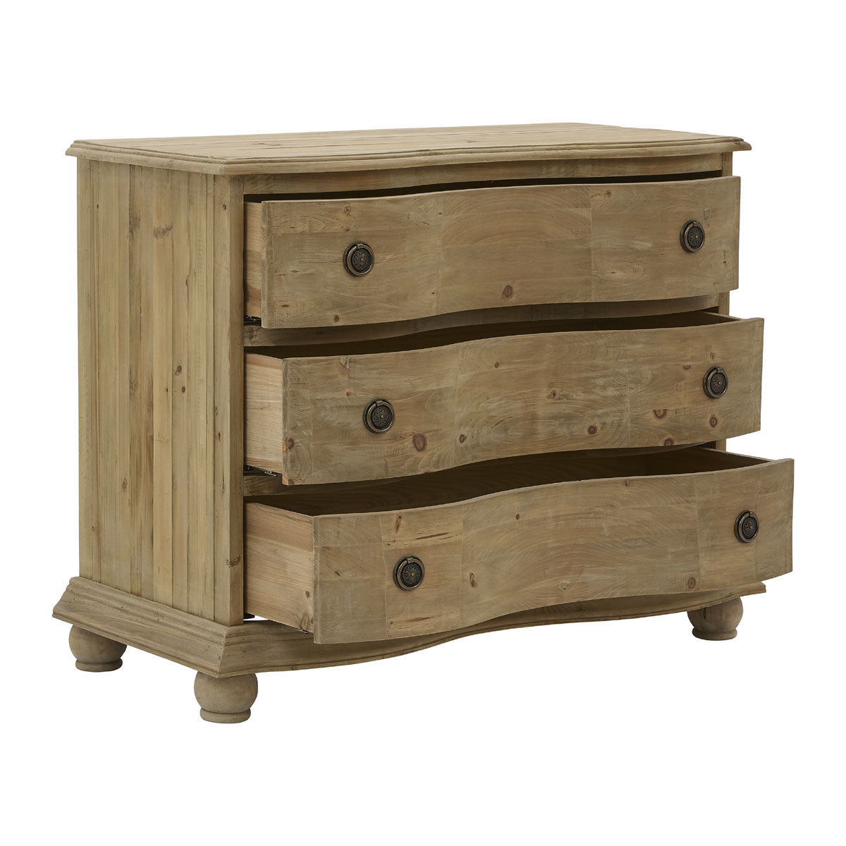 Pine Three-Drawer Chest in Natural Pine