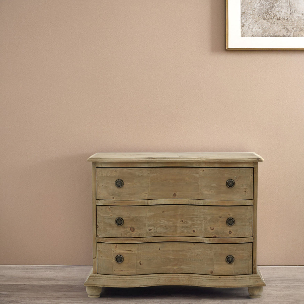 Pine Three-Drawer Chest in Natural Pine