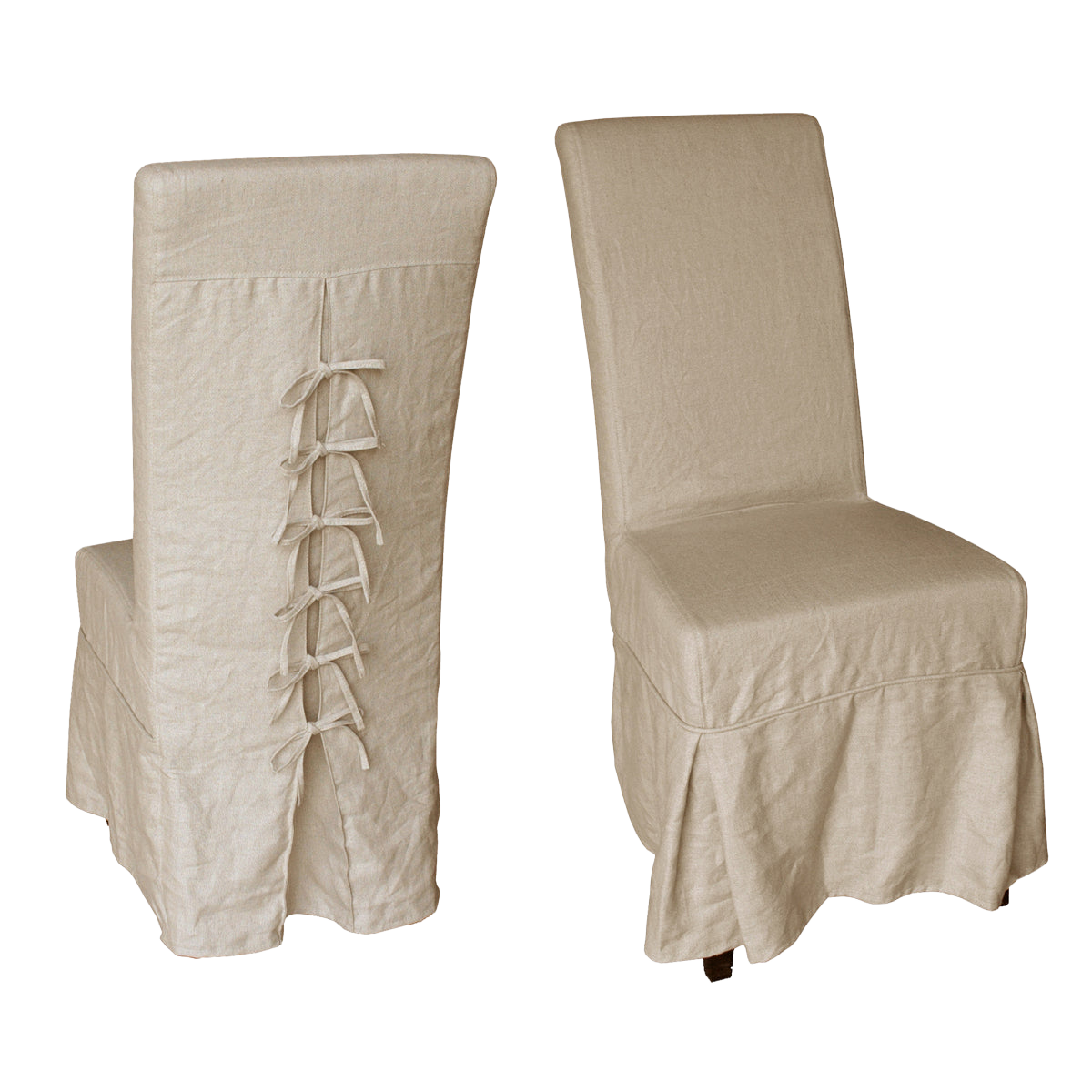 Slip Cover Dining Chair w/ Bow Detail