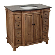 Small Single Vanity with Panel Door, Natural