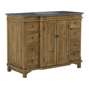 Large Single Vanity with Panel Door, Natural