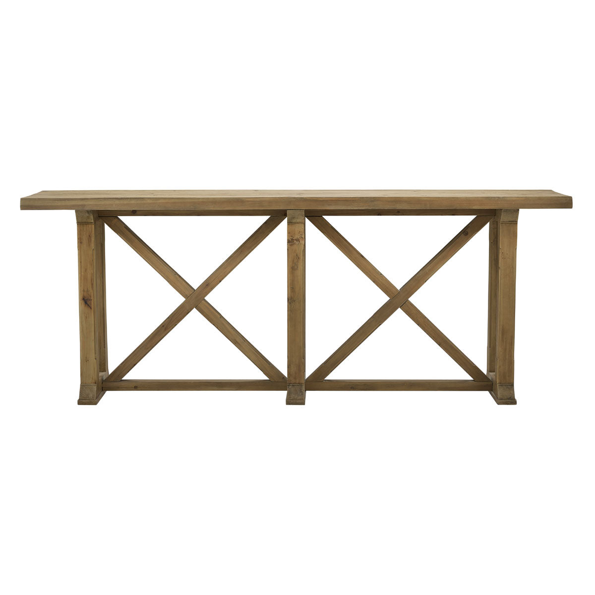 X-Based Console in Natural Finish