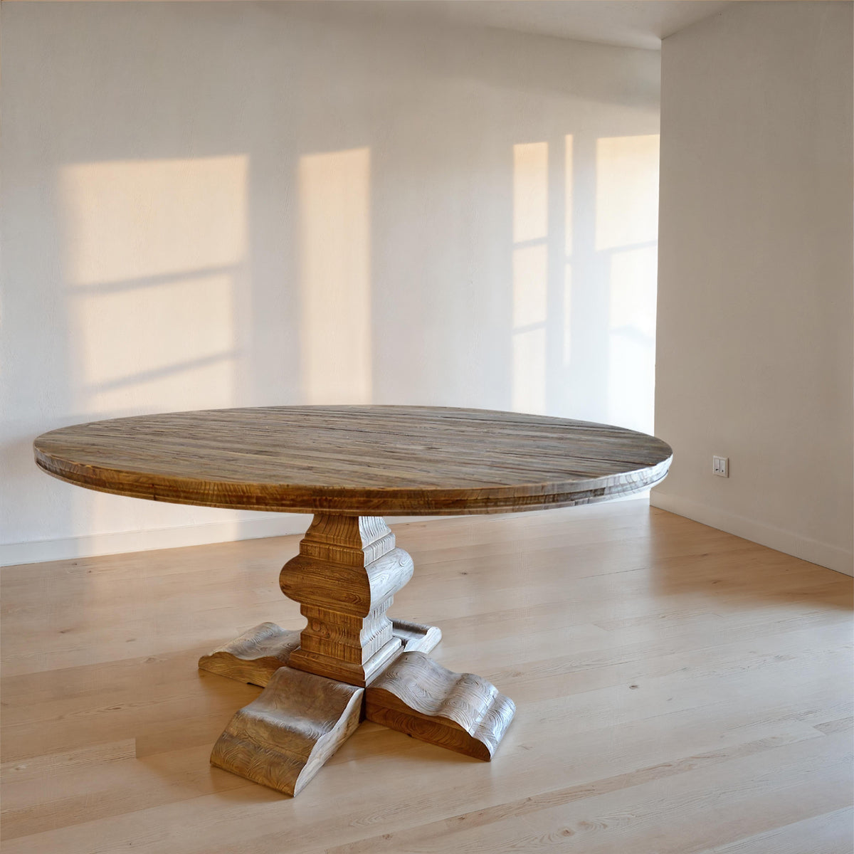 60-inch Round Dining Table in Elm