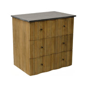 Three Drawer Chest with 3-D Wave Design