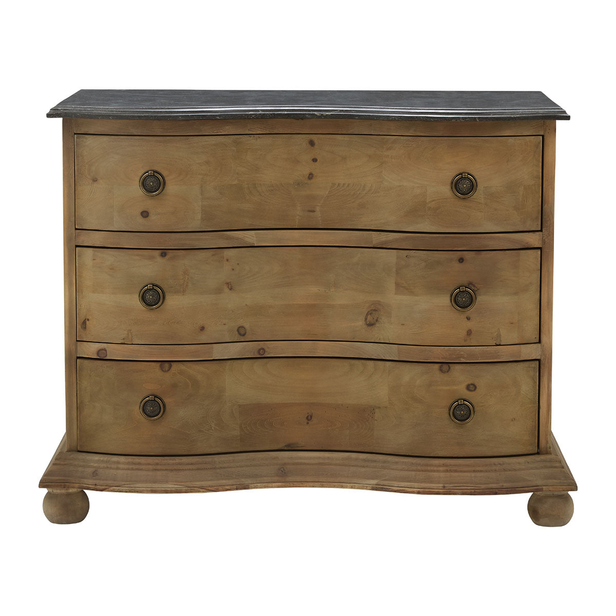 Three Drawer Chest with Blue Stone Top