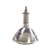 Shiny aluminum marine hanging light with protective iron grill
