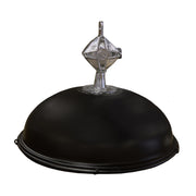 DDR black industrial shade light with protective metal grill