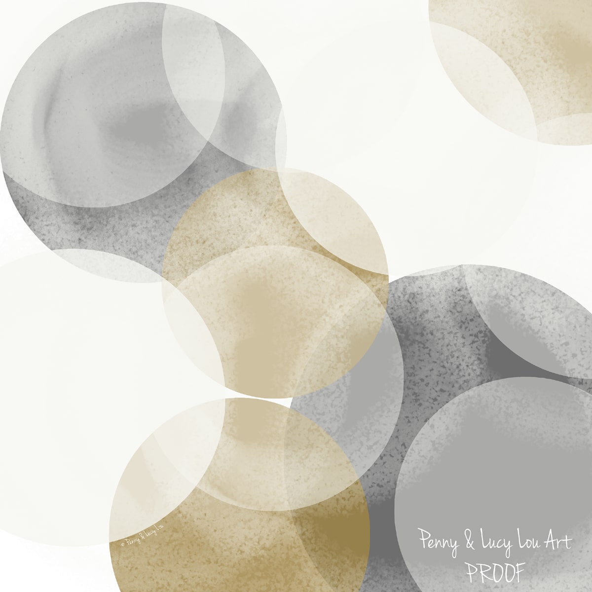 Abstract photograph of overlapping translucent circular forms