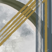 Abstract photograph of intersecting arcs and linear forms