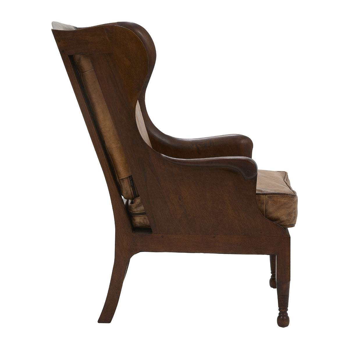 Dalston Highback Chair in Antique Buffalo Leather