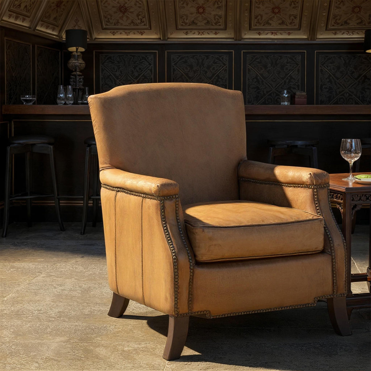 Oxenholme Club Chair in Antique Buffalo Leather
