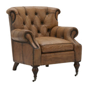 Somerset Tufted Chair in Antique Buffalo Leather