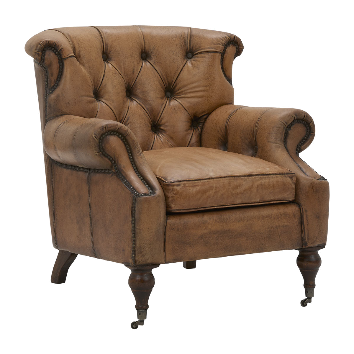 Somerset Tufted Chair in Antique Buffalo