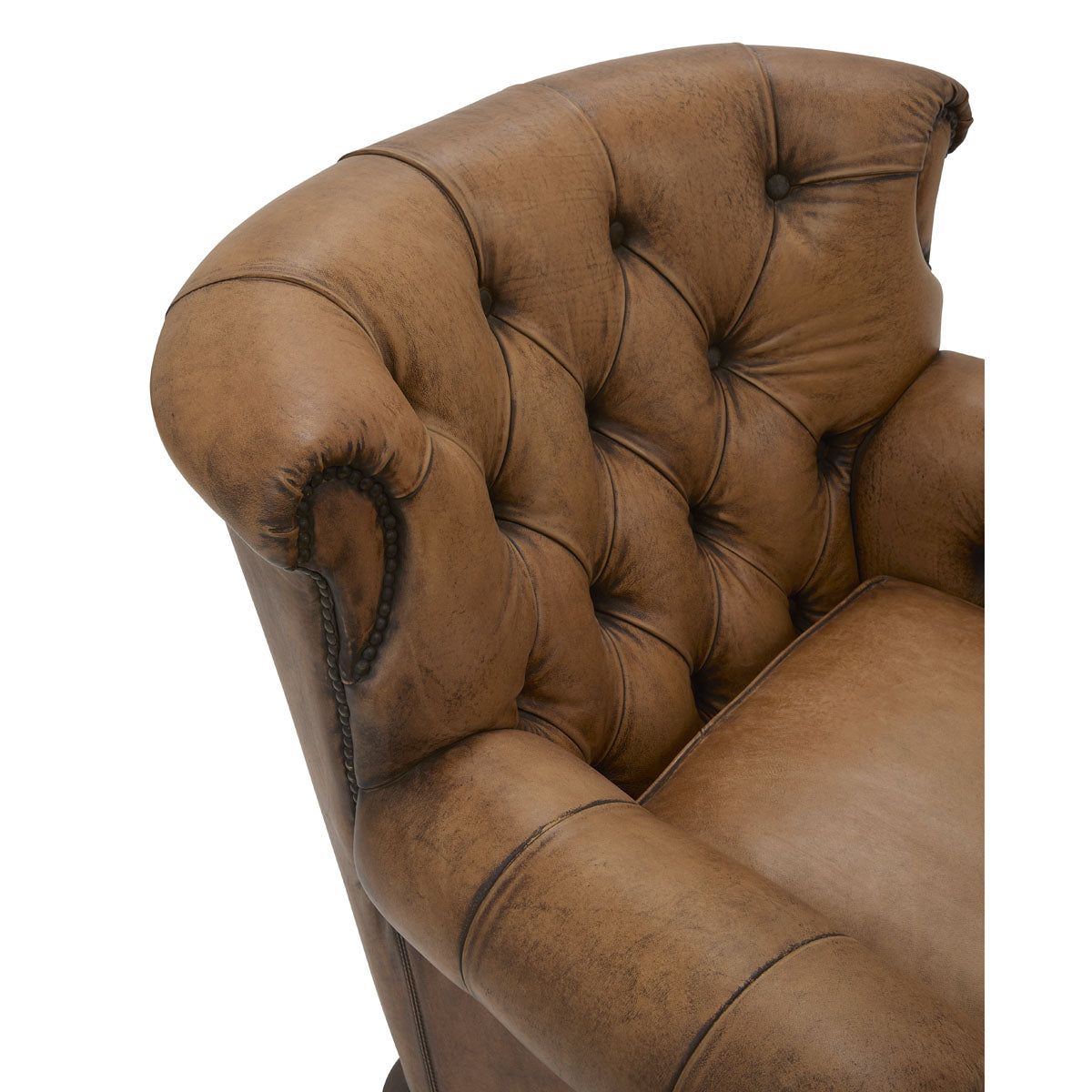 Somerset Tufted Chair in Antique Buffalo Leather