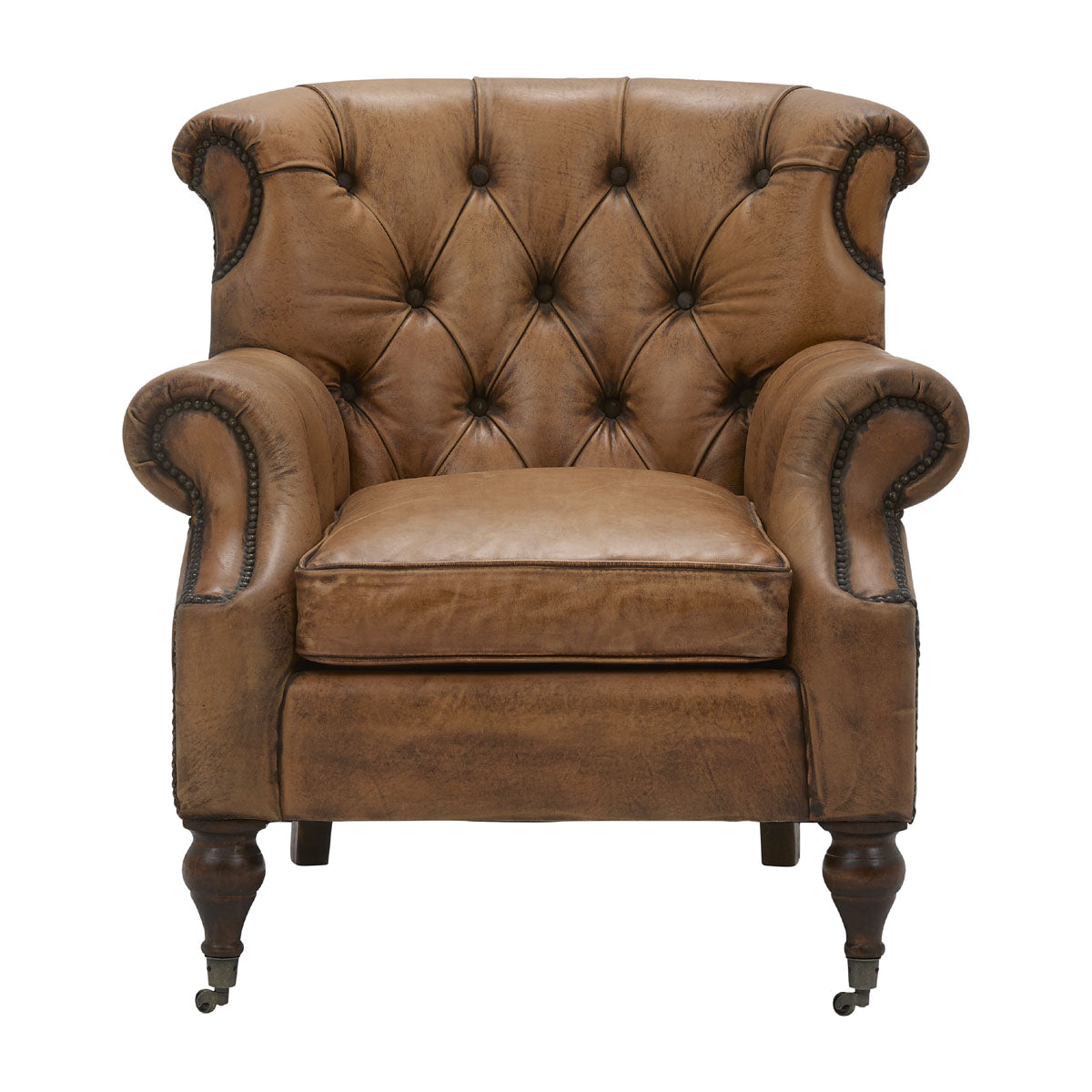 Somerset Tufted Chair in Antique Buffalo