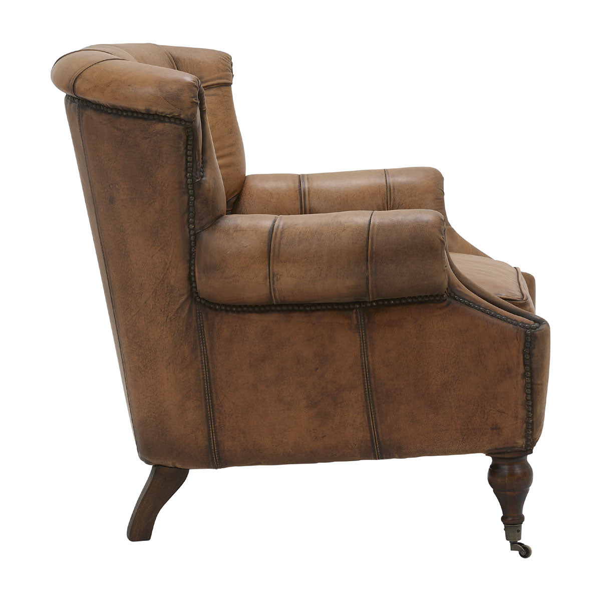 Somerset Tufted Chair in Antique Buffalo Leather
