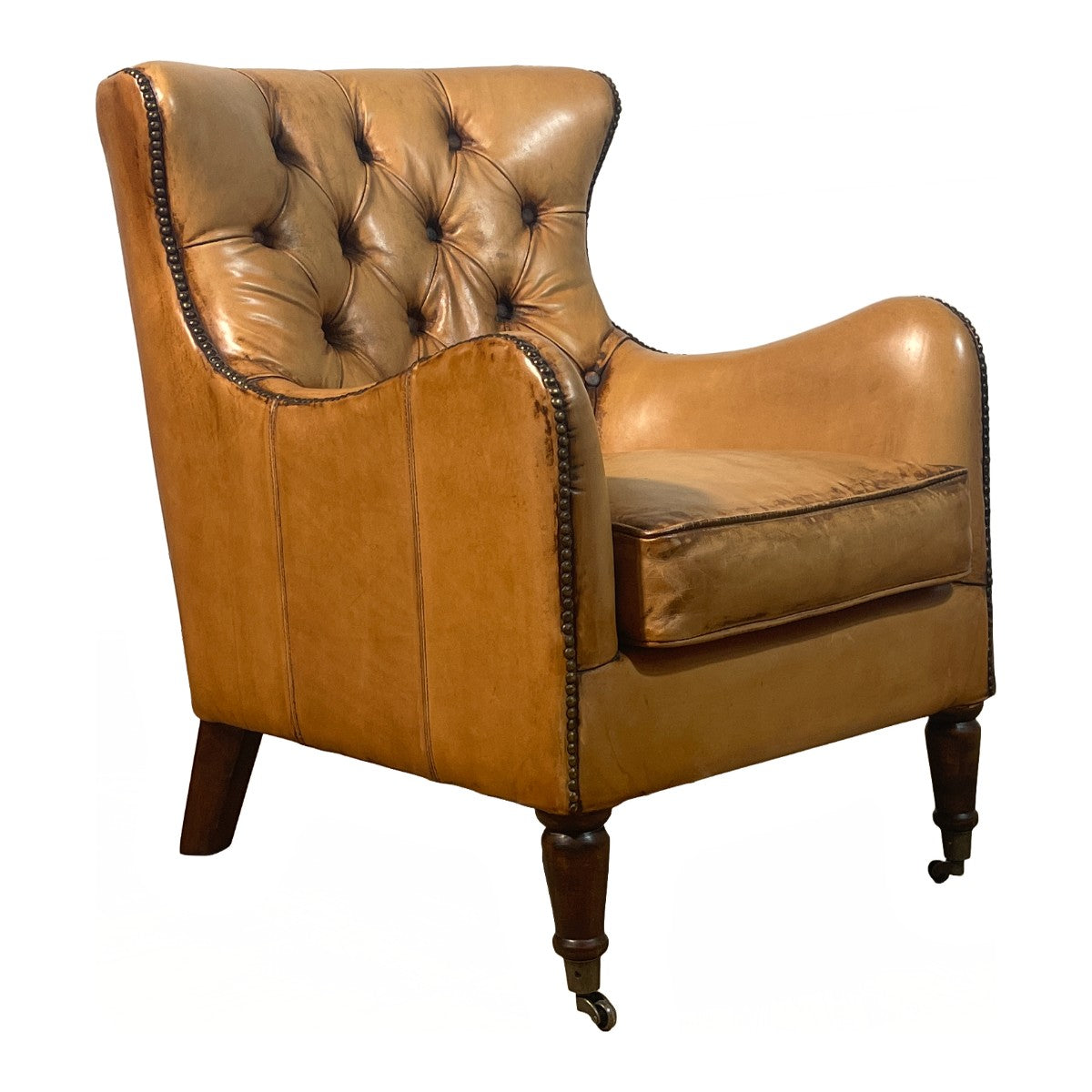 Wrexham Club Chair in Antique Buffalo Leather