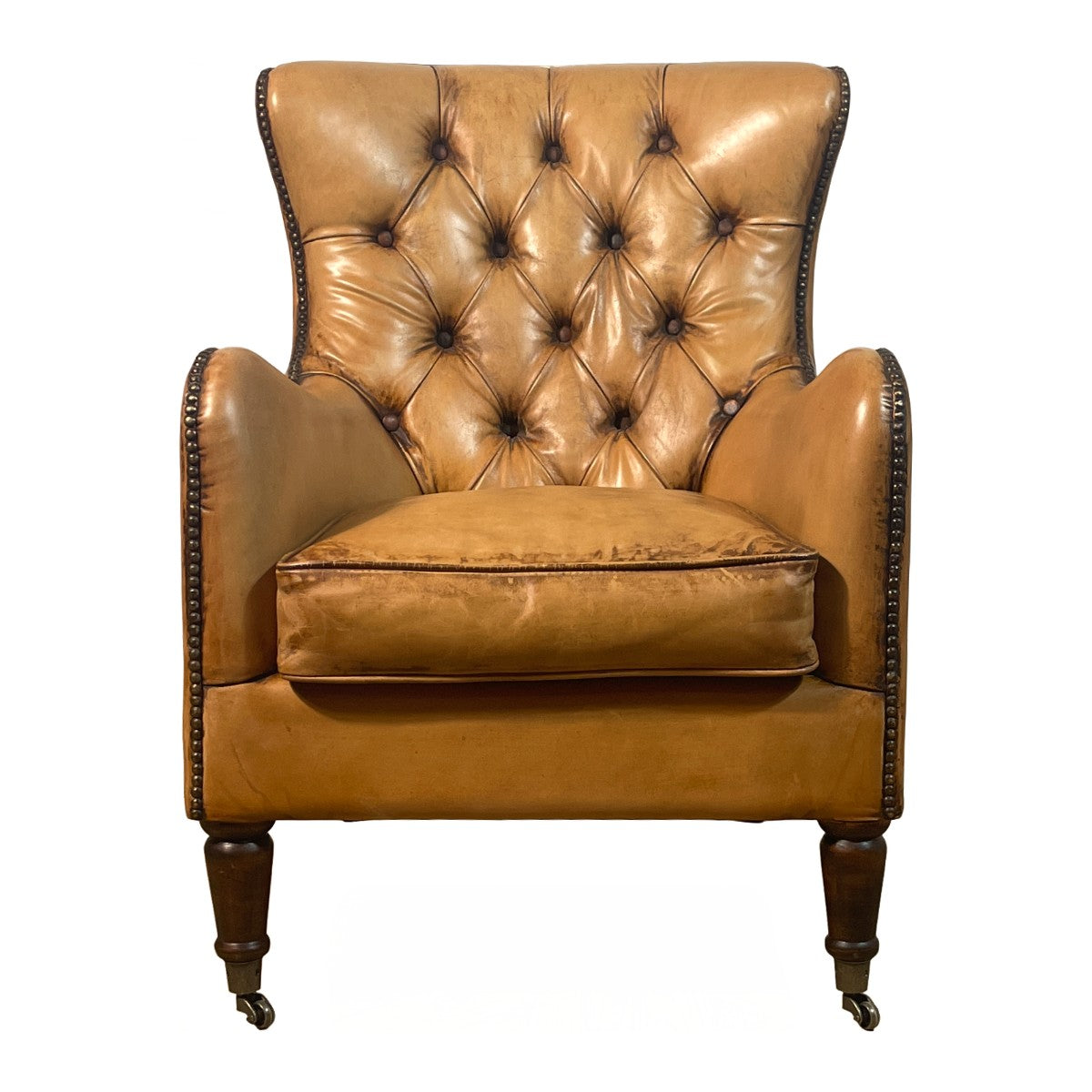 Wrexham Club Chair in Antique Buffalo Leather
