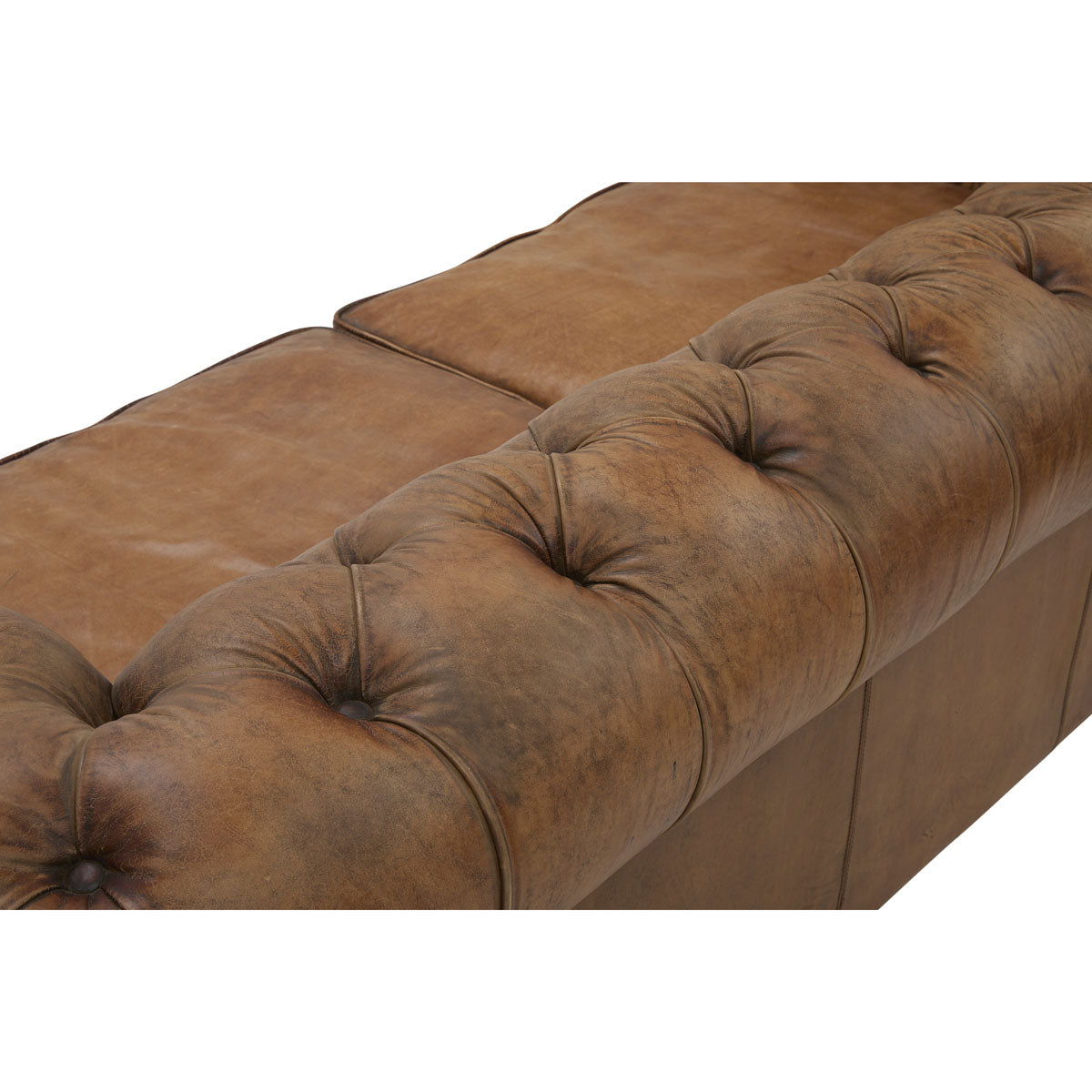 Newport Chesterfield Sofa in Antique Buffalo Leather